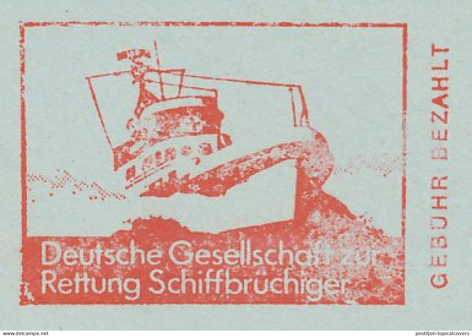 Meter Cut Germany 1973 Ship - Lifeboat - Sonstige & Ohne Zuordnung