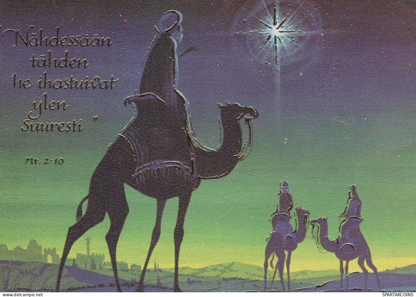 SAINT Natale Cristianesimo Vintage Cartolina CPSM #PBB955.IT - Santos