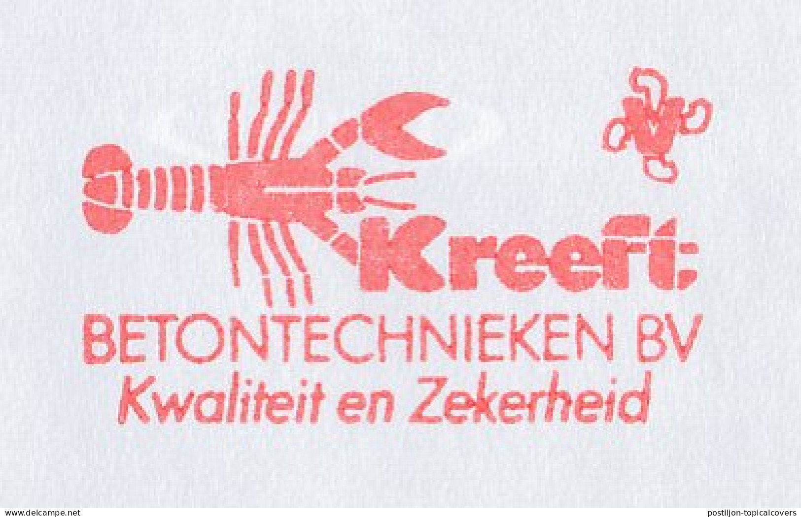 Illustrated Meter Cover Netherlands 2005 Lobster - Marine Life