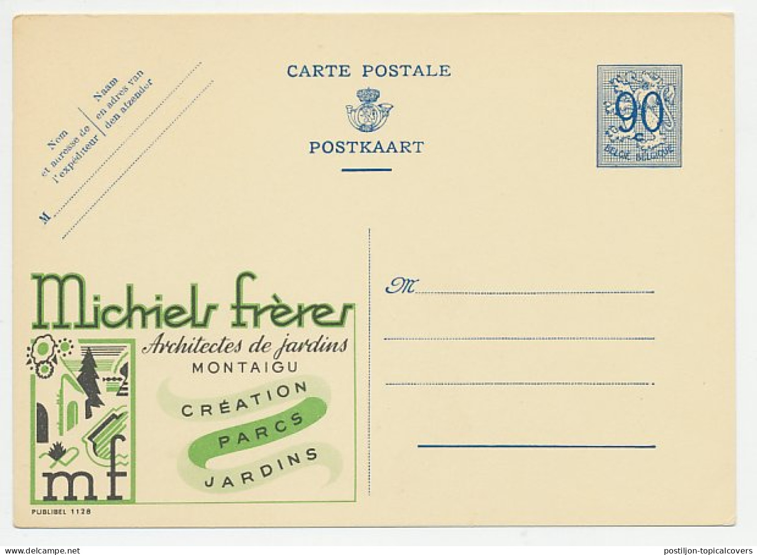Publibel - Postal Stationery Belgium 1951 Landscaper - Bomen