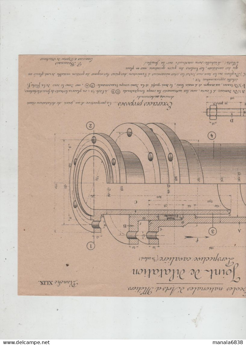 Ecoles Arts Métiers Concours 1919 Joint De Dilatation    Beauvais  Planche 49 - Altri Disegni