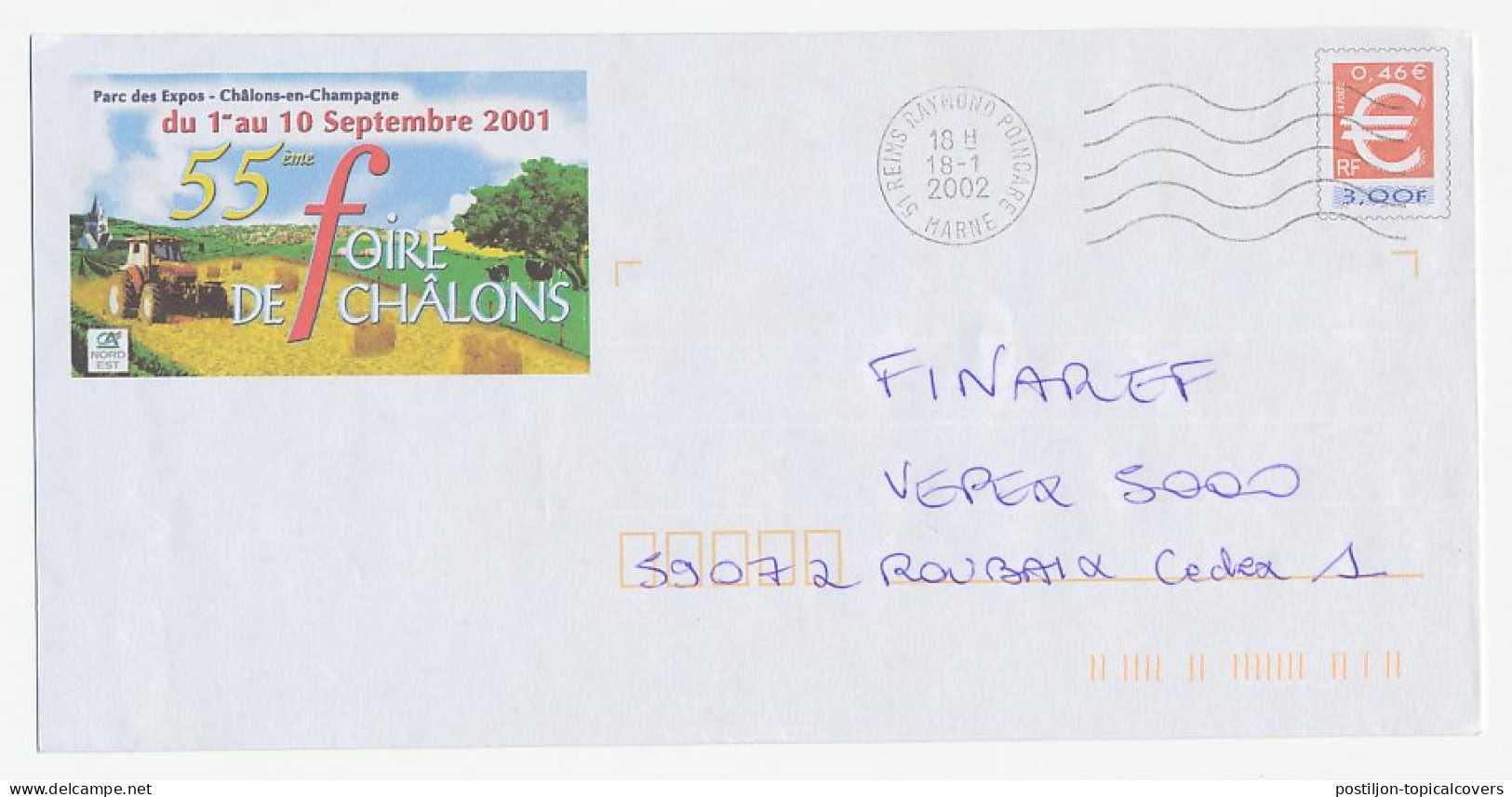 Postal Stationery / PAP France 2002 Tractor - Mowing - Fair - Agricultura