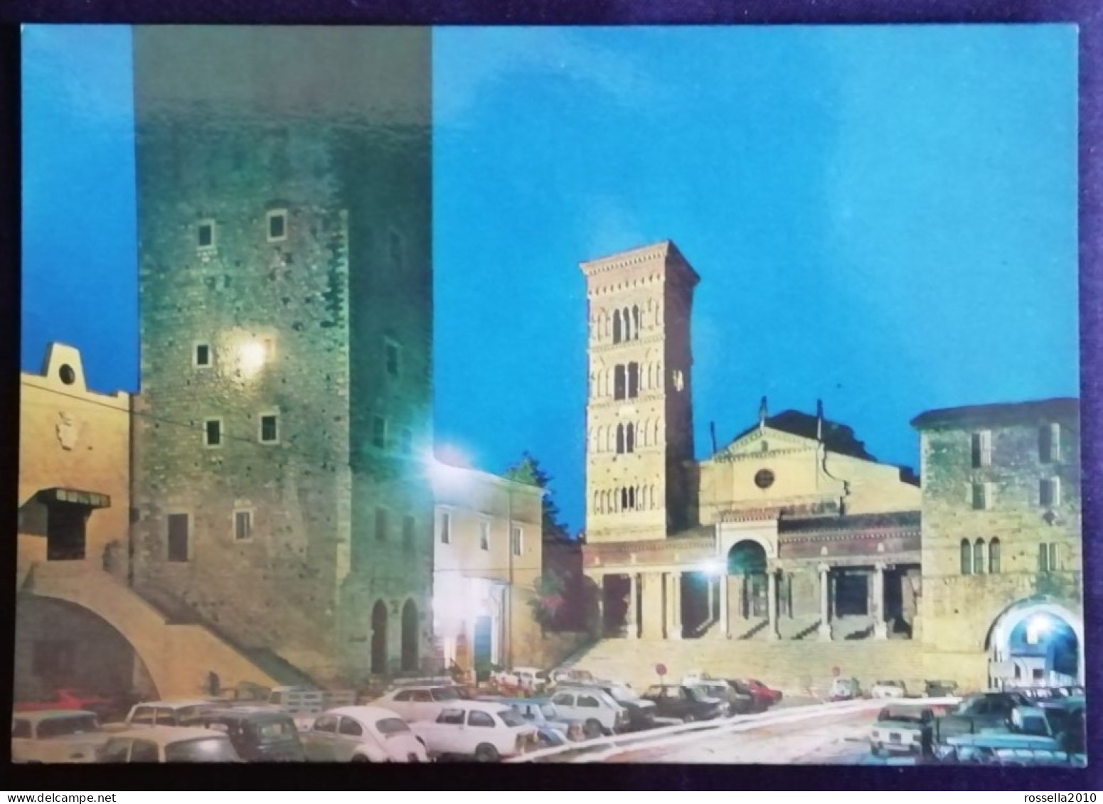 CARTOLINA AUTOMOBILI ITALIA LATINA TERRACINA PIAZZA COMUNALE Italy Postcard ITALIEN Ansichtskarten - Latina