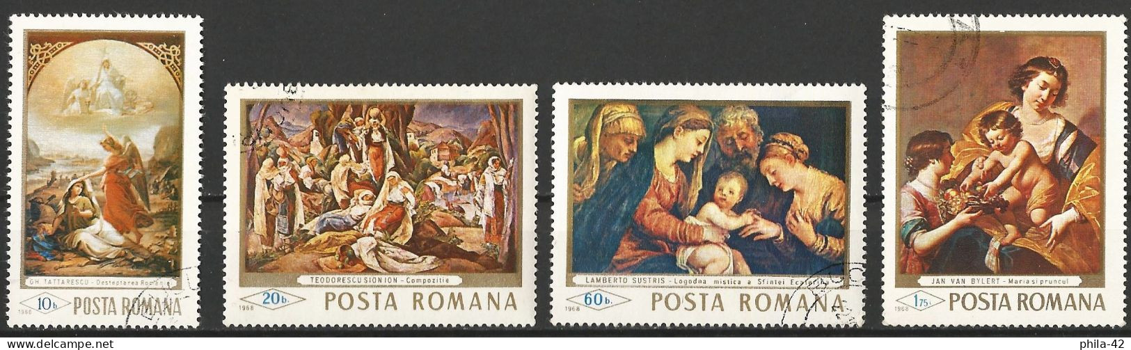 Romania 1968 - Mi 2706... - YT 2408... ( Paintings ) - Used Stamps