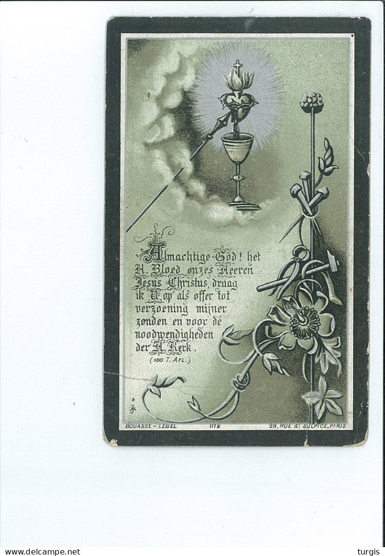 LEONIA HULSBOSCH ° OPPUURS ( SINT-AMANDS ANTWERPEN ) 1881 + PUURS 1897 DRUK BAETE D'HOOGHE - Devotion Images