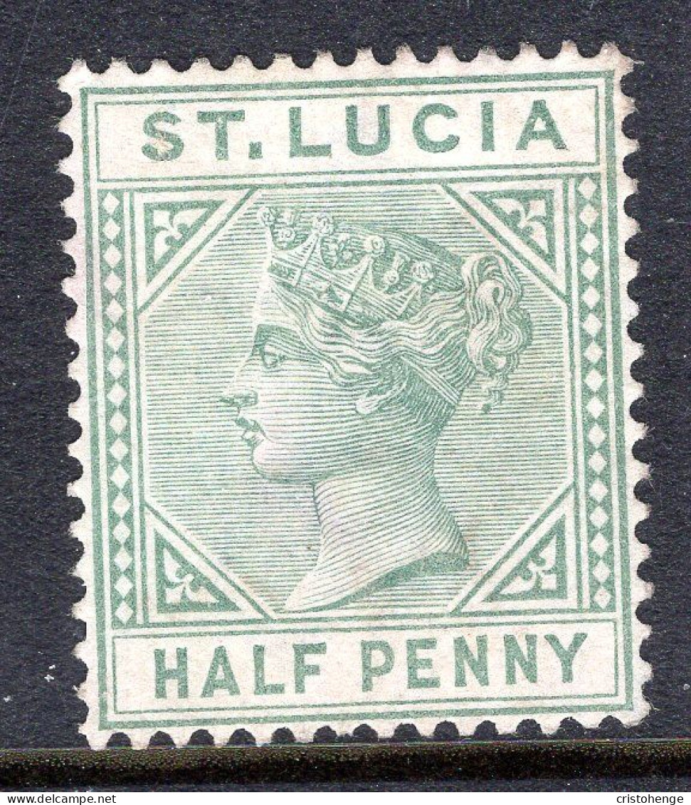 St Lucia 1883-86 QV - Wmk. Crown CA - Die I - ½d Dull Green MNG (SG 31) - St.Lucia (...-1978)