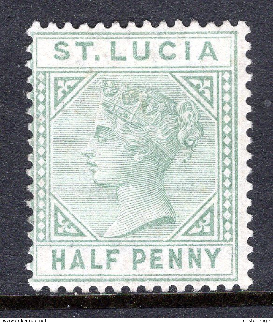 St Lucia 1883-86 QV - Wmk. Crown CA - Die I - ½d Dull Green MNG (SG 31) - St.Lucia (...-1978)