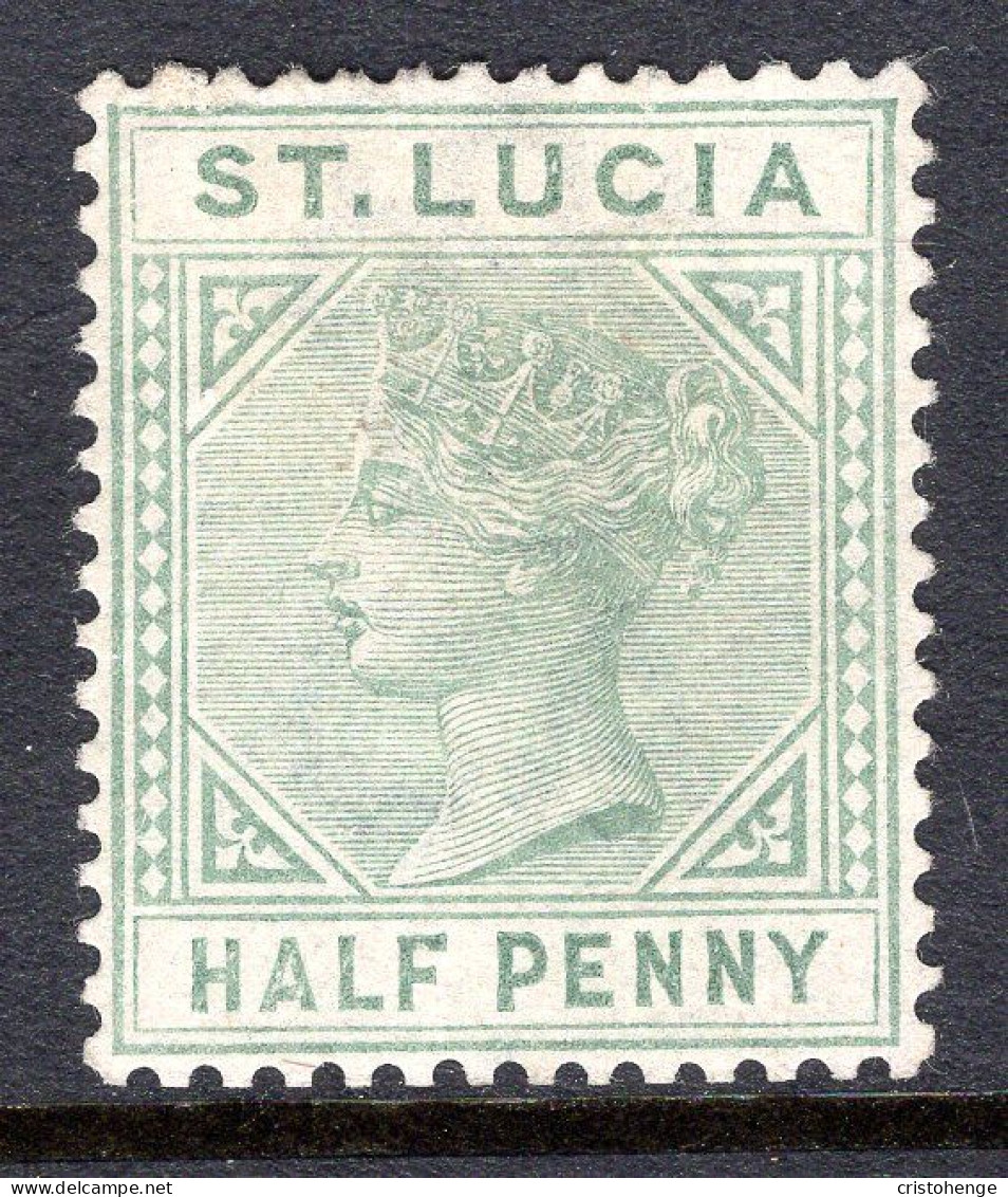 St Lucia 1883-86 QV - Wmk. Crown CA - Die I - ½d Dull Green MNG (SG 31) - St.Lucia (...-1978)