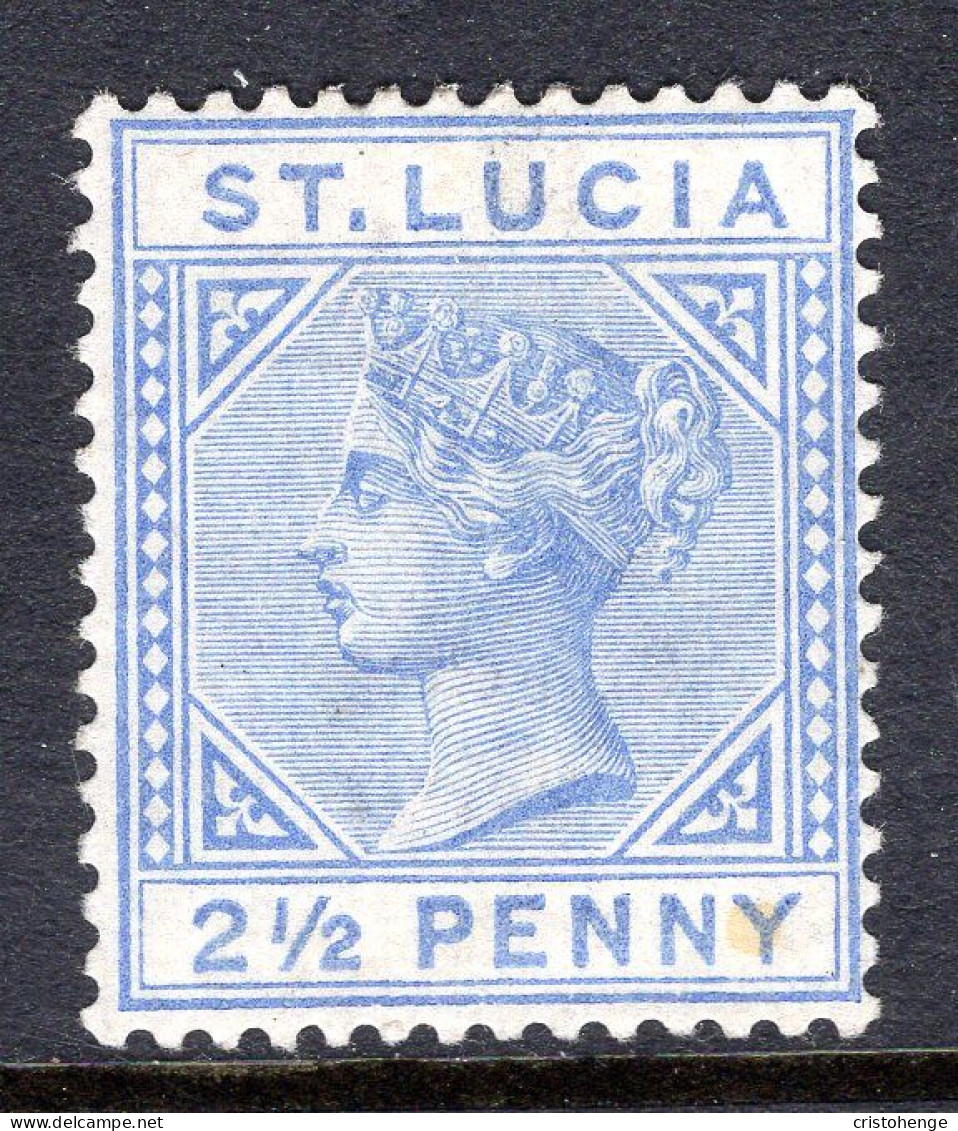 St Lucia 1883-86 QV - Wmk. Crown CA - Die I - 2½d Blue HM (SG 33) - St.Lucia (...-1978)