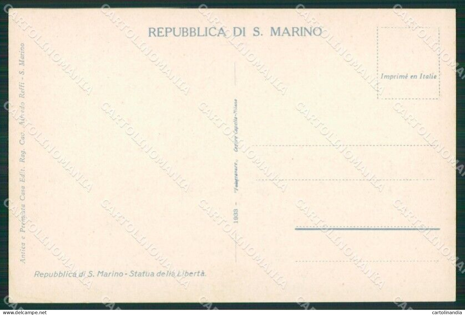 San Marino Chiaro Di Luna Cartolina MQ5302 - Saint-Marin