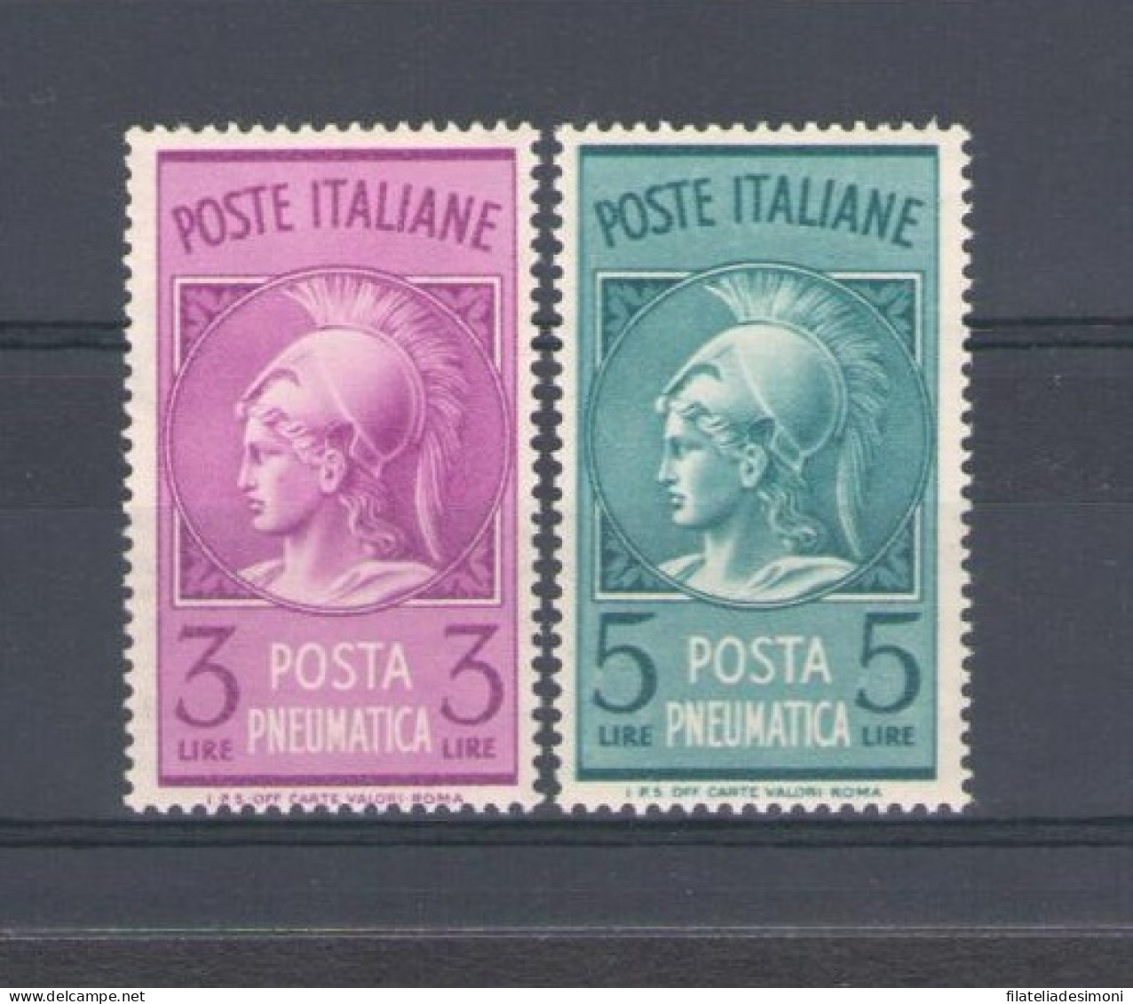 1947 Italia - Repubblica, Posta Pneumatica 2 Valori Centratura Perfetta N. 18/19 MNH** - Correo Urgente/neumático