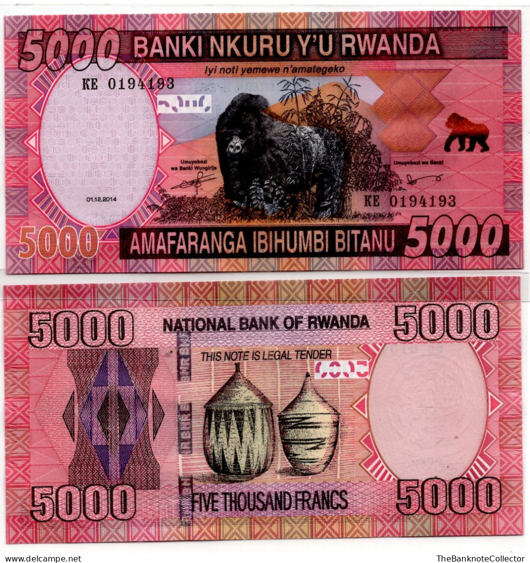 Rwanda 5000 Francs 2014 P-41 UNC - Rwanda