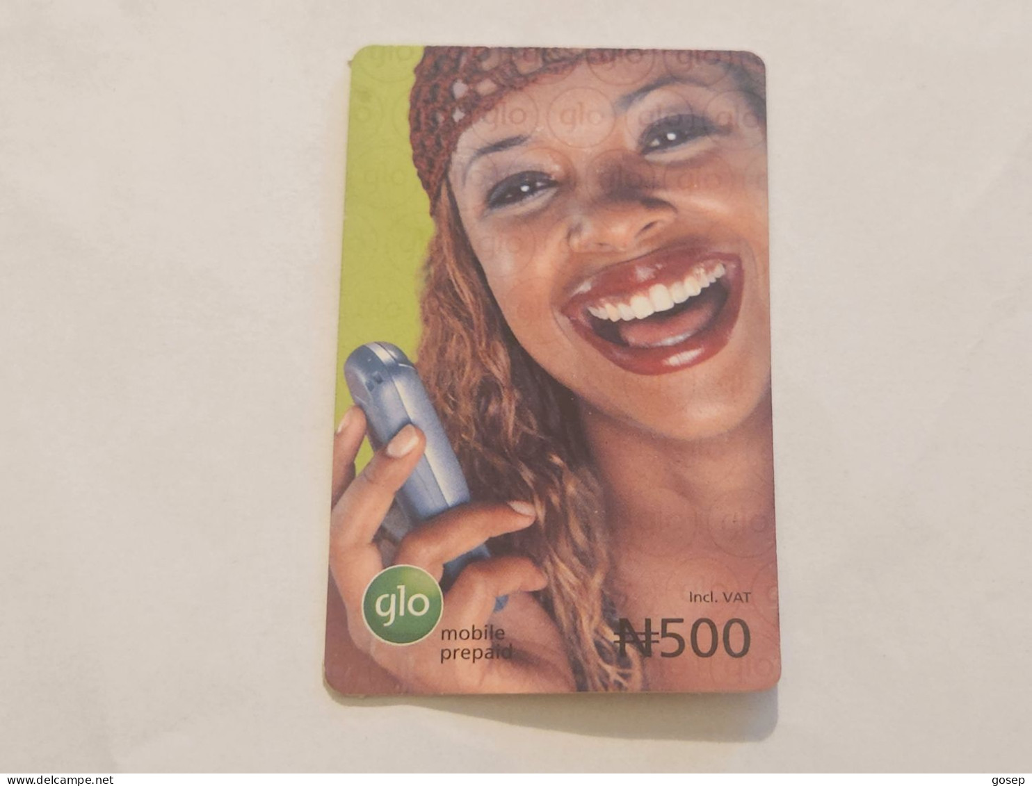 NIGERIA-(NG-GLO-REF-0003-071015)(27)Girl With Mobile Phone(Vertical)(23-5578-4666-0088)(500 Naria Nigri-5.1.07(send Card - Nigeria