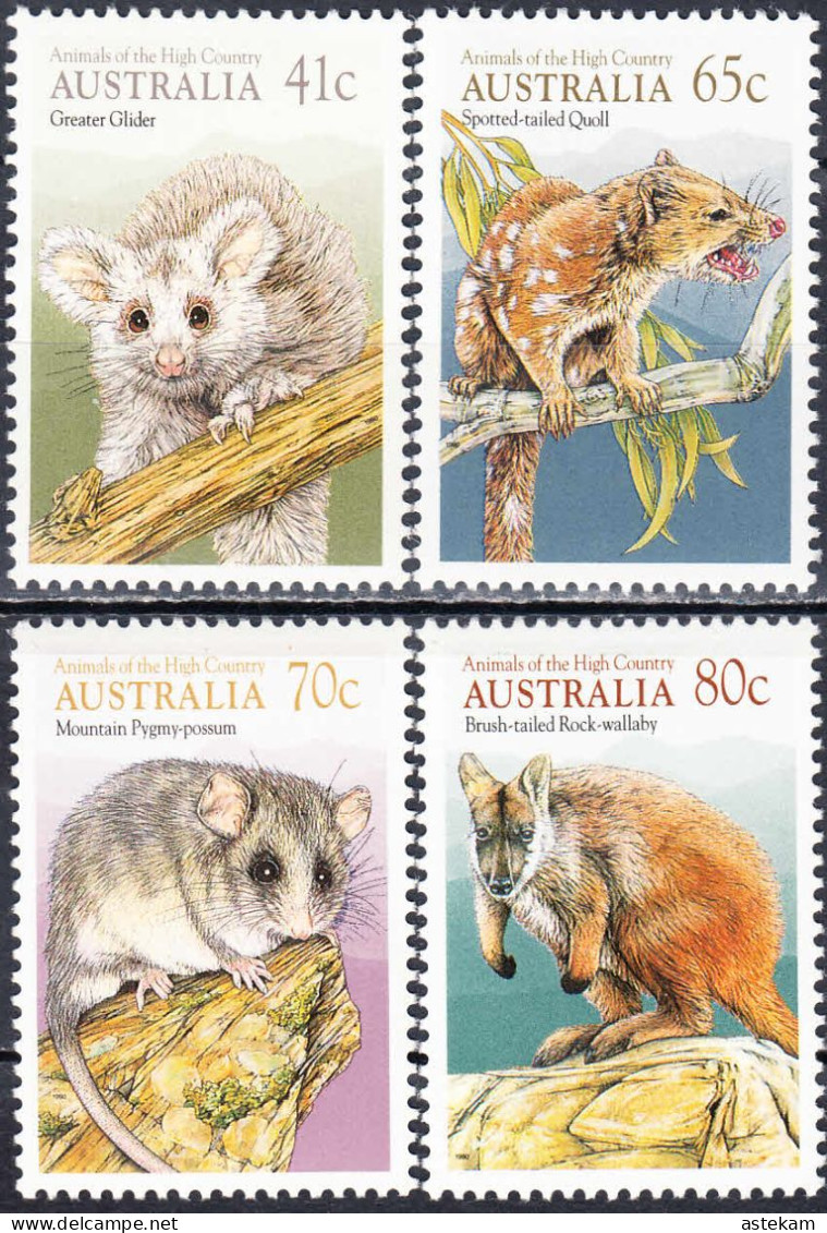 AUSTRALIA 1990, FAUNA, AUSTRALIAN ANIMALS From The MOUNTAINS, COMPLETE MNH SERIES With GOOD QUALITY, *** - Ongebruikt
