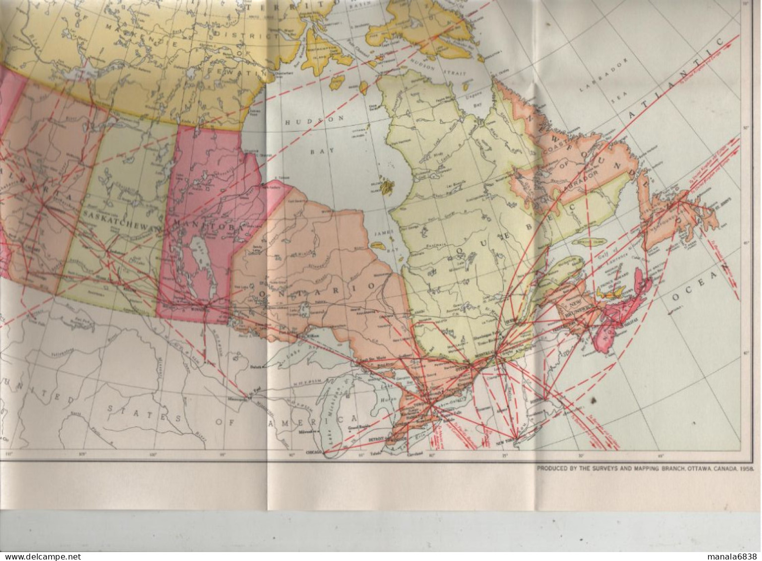 Canada Mines And Technical Surveys Railways Trans Canada Air Lines Other Air Lines 1958 - Other & Unclassified