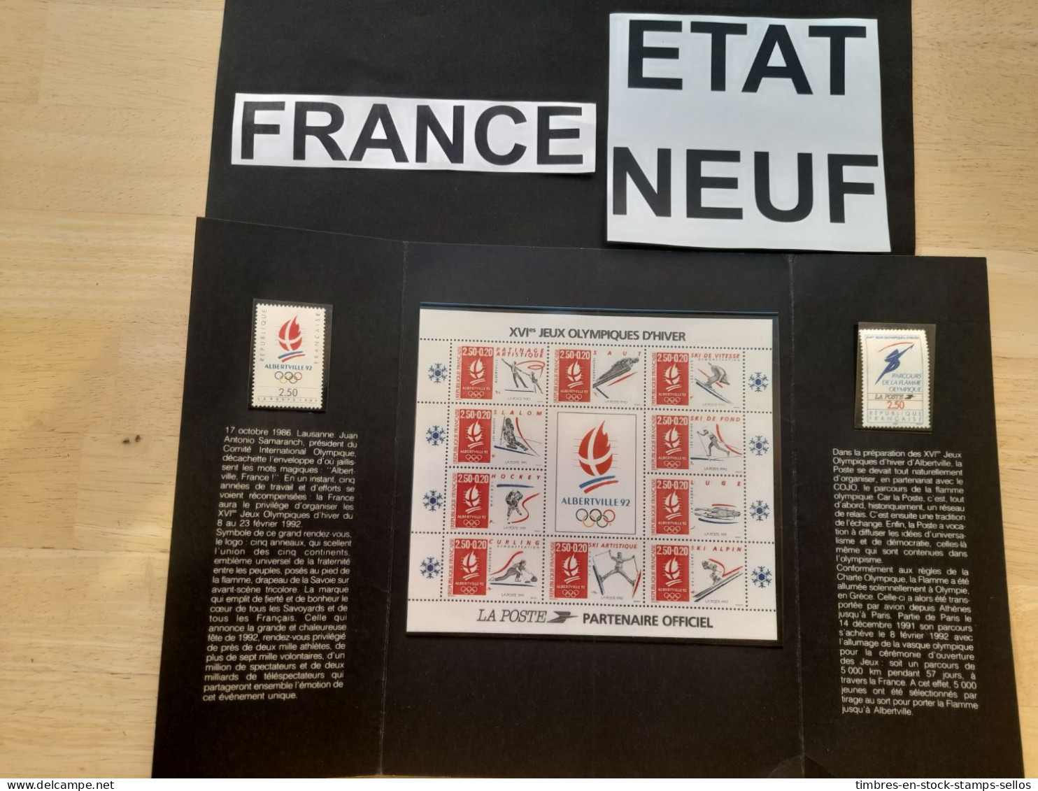 FRANCE ALBERTVILLE 92 JEUX OLYMPIQUES   ETAT NEUF + PHILATEC 1964  ETAT NEUF - Verzamelingen (zonder Album)