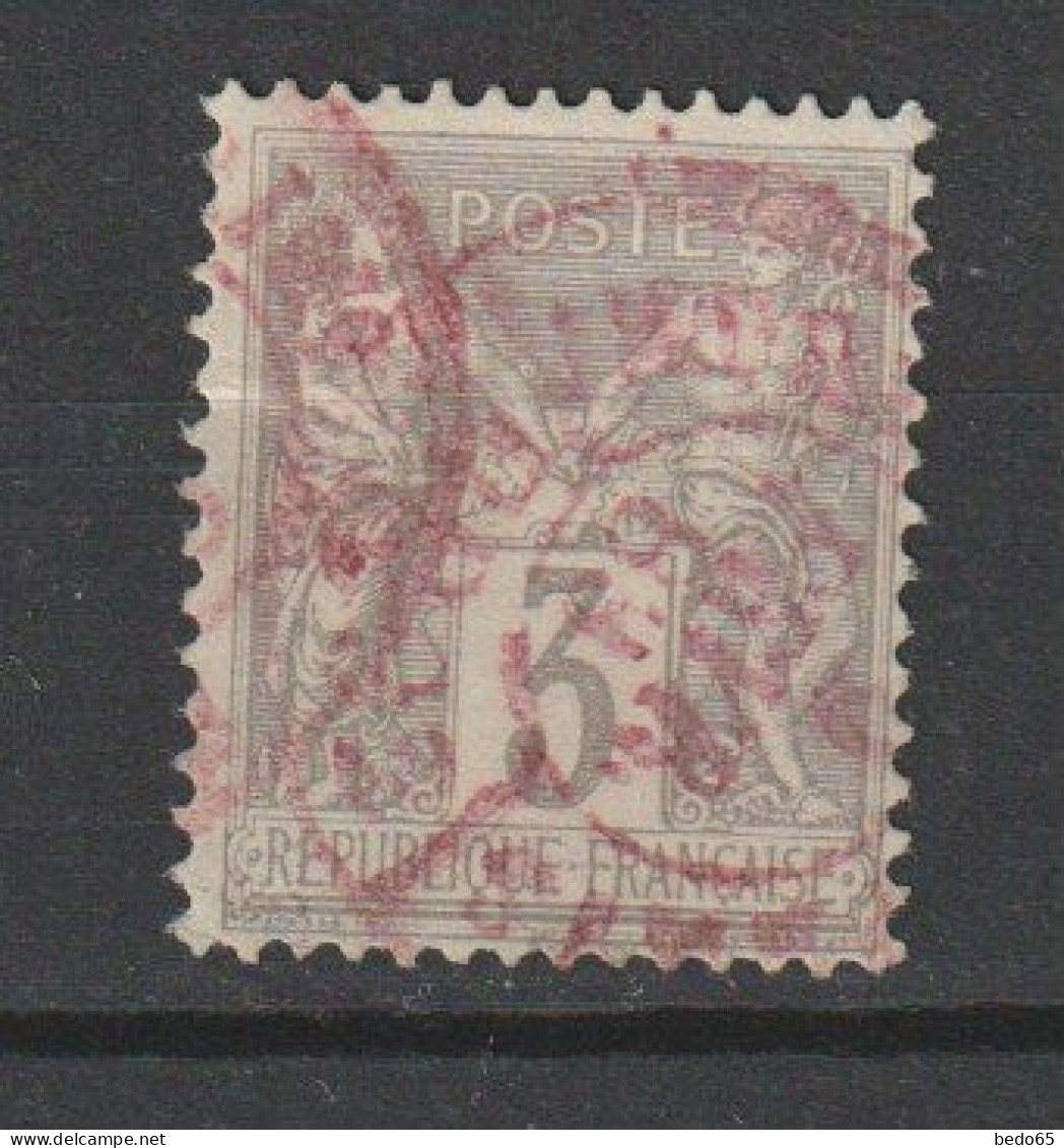 SAGE N° 87 OBL ROUGE DES IMPRIMES TTB - 1876-1878 Sage (Type I)