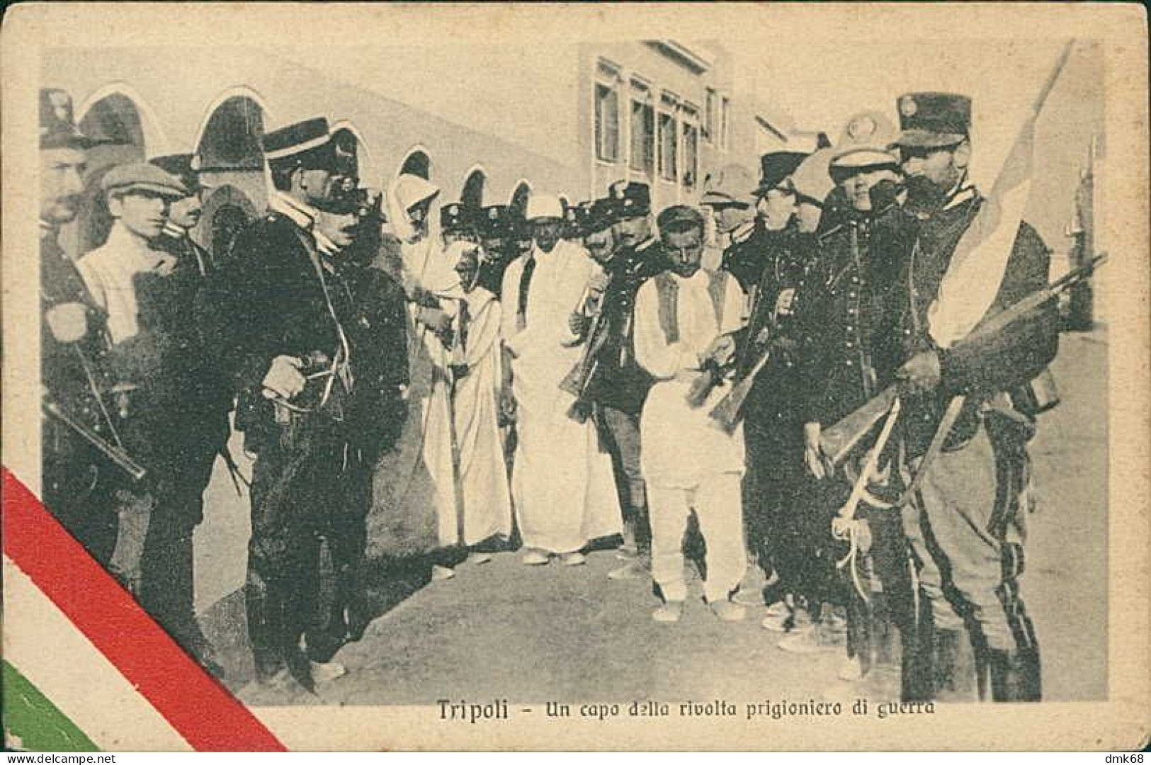 LIBIA / LIBYA - TRIPOLI - UN CAPO DELLA RIVOLTA PRIGIONIERO DI GUERRA -1910s (12423) - Libia