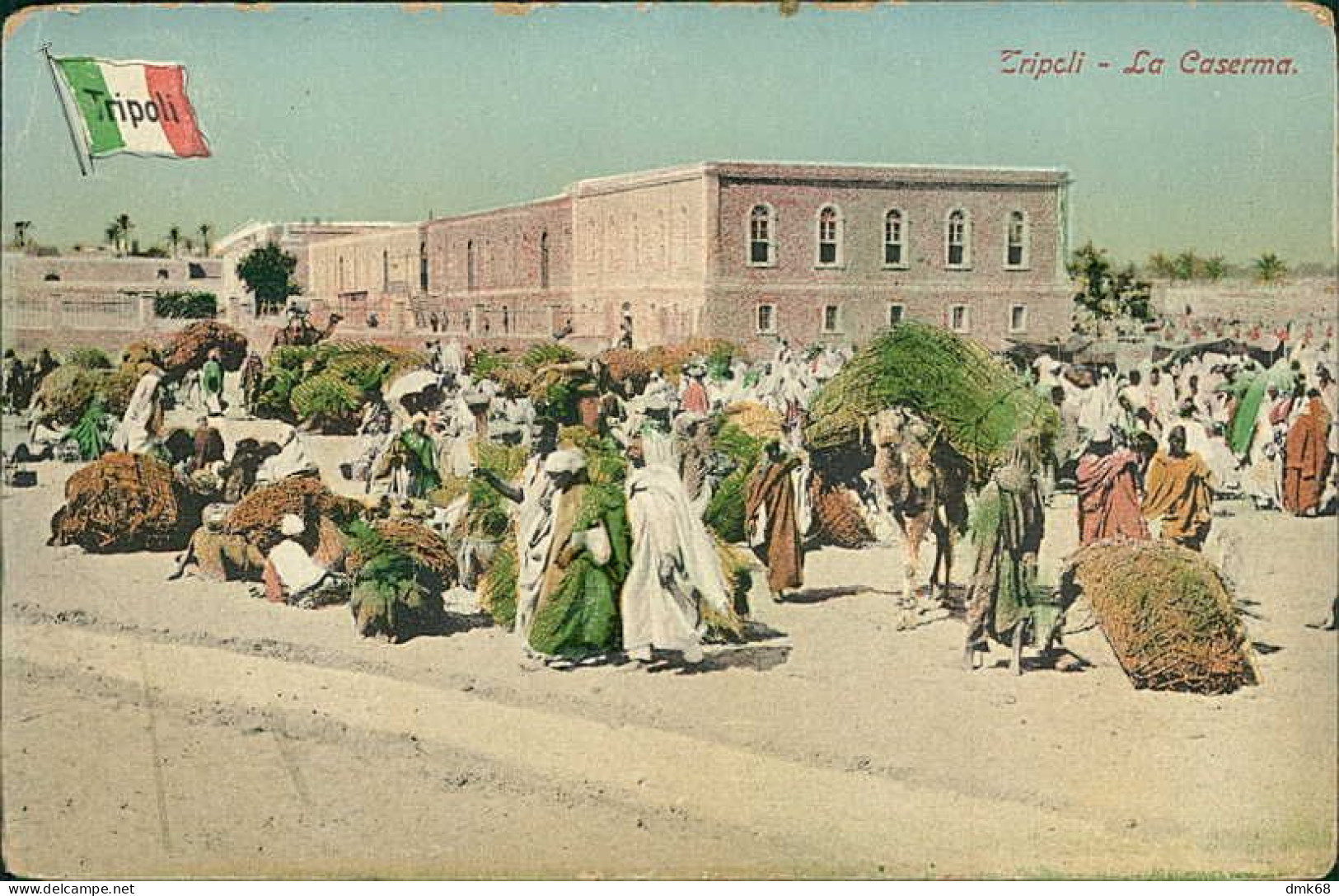 LIBIA / LIBYA - TRIPOLI - LA CASERMA / MERCATO - 1910s (12425) - Libye