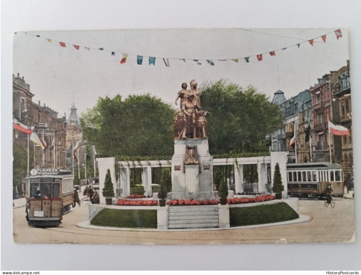 Mannheim, Monumentalbrunnen Am Kaiserring, Strassenbahn, Tram, 1907 - Mannheim