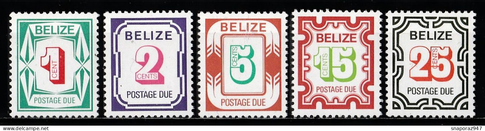 1976 Belize Timbre Taxe Set MNH** Ta2 - Belize (1973-...)