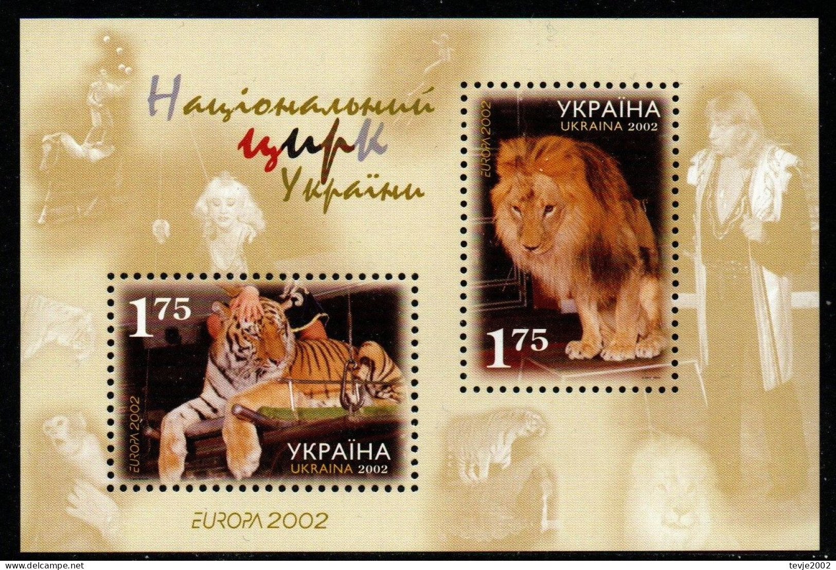 Ukraine 2002 - Mi.Nr. Block 35 - Postfrisch MNH - Tiere Animals Europa CEPT - 2002