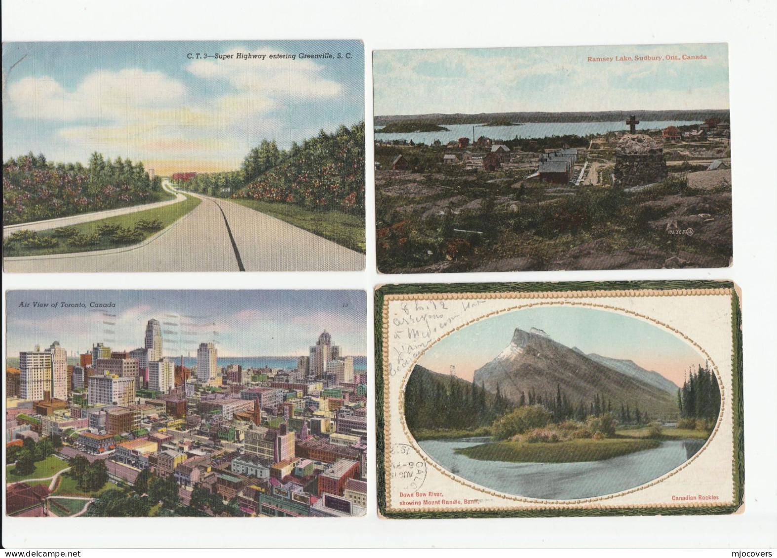 1930s - 1952  Canada SUDBURY,  GREENVILLE, ,BANFF, TORONTO Postcards Postcard - Sammlungen & Sammellose