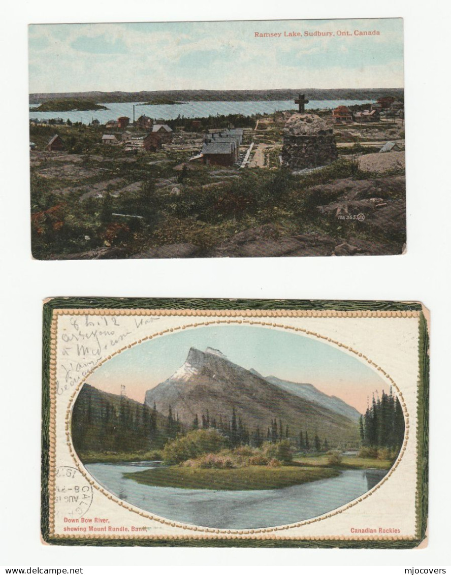 1930s - 1952  Canada SUDBURY,  GREENVILLE, ,BANFF, TORONTO Postcards Postcard - Verzamelingen & Kavels