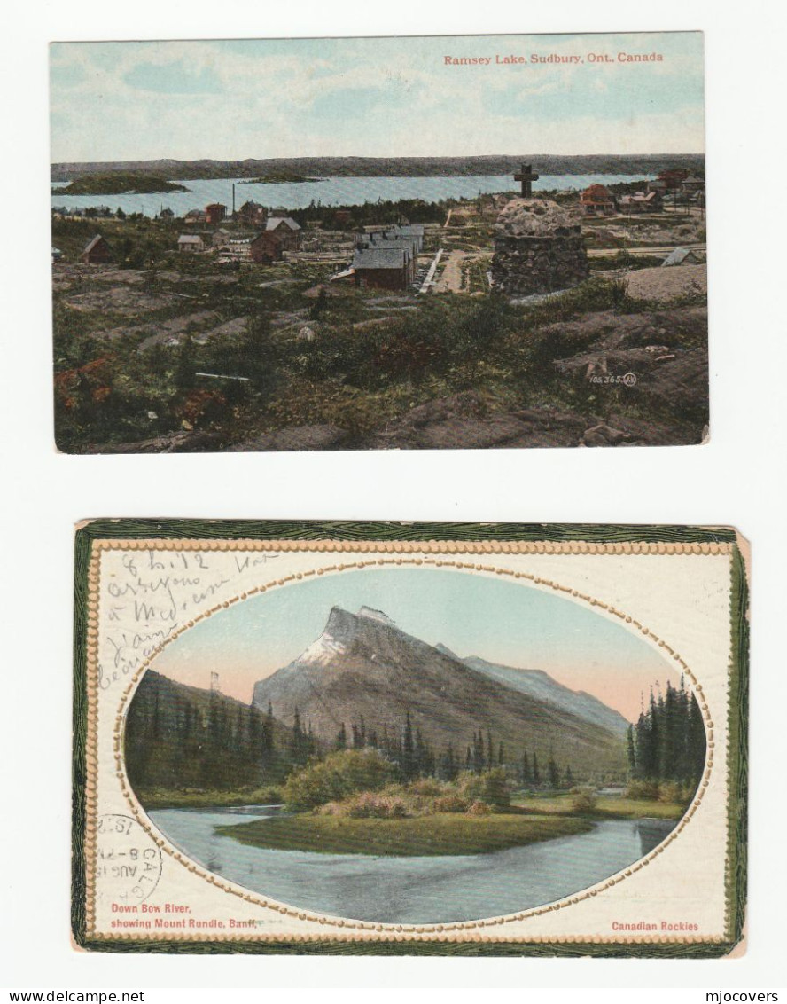 1930s - 1952  Canada SUDBURY,  GREENVILLE, ,BANFF, TORONTO Postcards Postcard - Collections & Lots