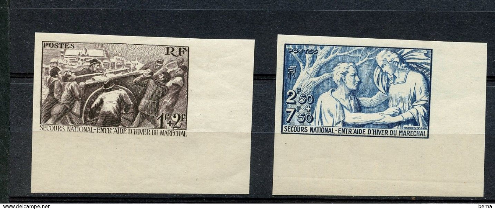 FRANCE 497/498  NON DENTELES     LUXE NEUF SANS CHARNIERE - 1941-1950