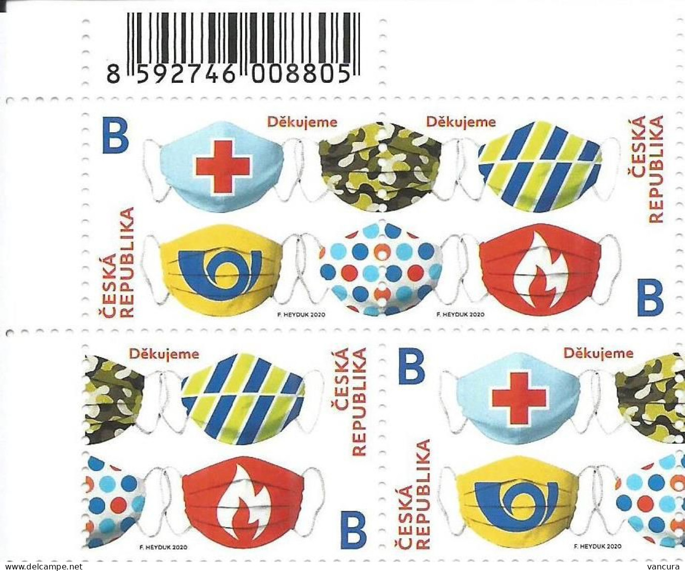 1081-2 Czech Rep. A Thank You Stamp For Firefighters And  Rescue Workers 2020 Covid-19 SARS-CoV-2 Virus Coronavirus - Enfermedades