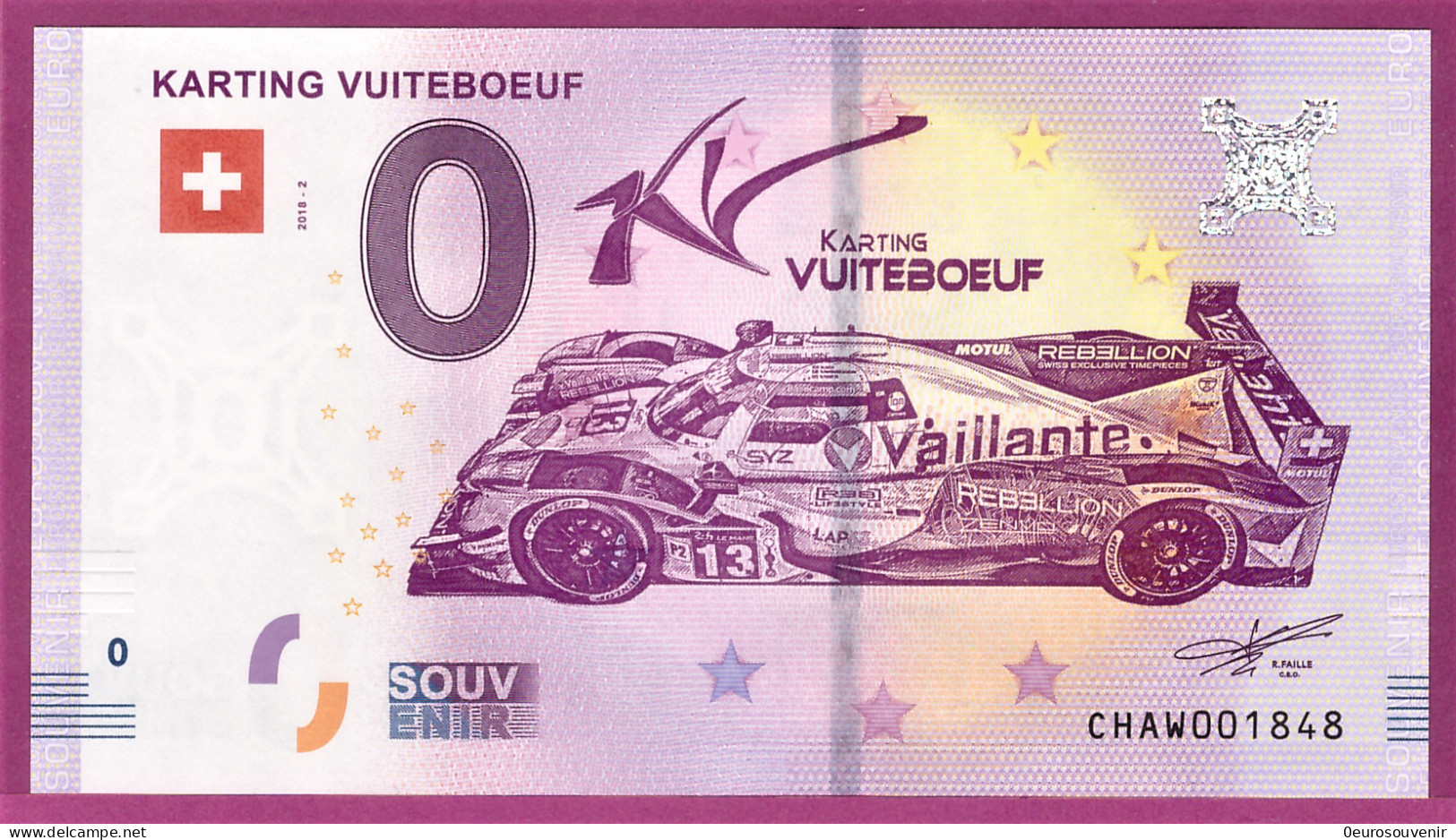 0-Euro CHAW 2018-1 KARTING VUITEBOEUF S-7f - Privatentwürfe