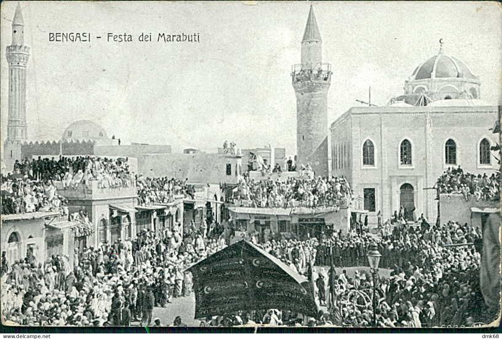 LIBIA / LIBYA - BENGASI /  BENGHAZI -FESTA DEI MARABUTI - ED. BEMPORAD - MAILED 1912 / II DIVISIONE  (12429) - Libyen