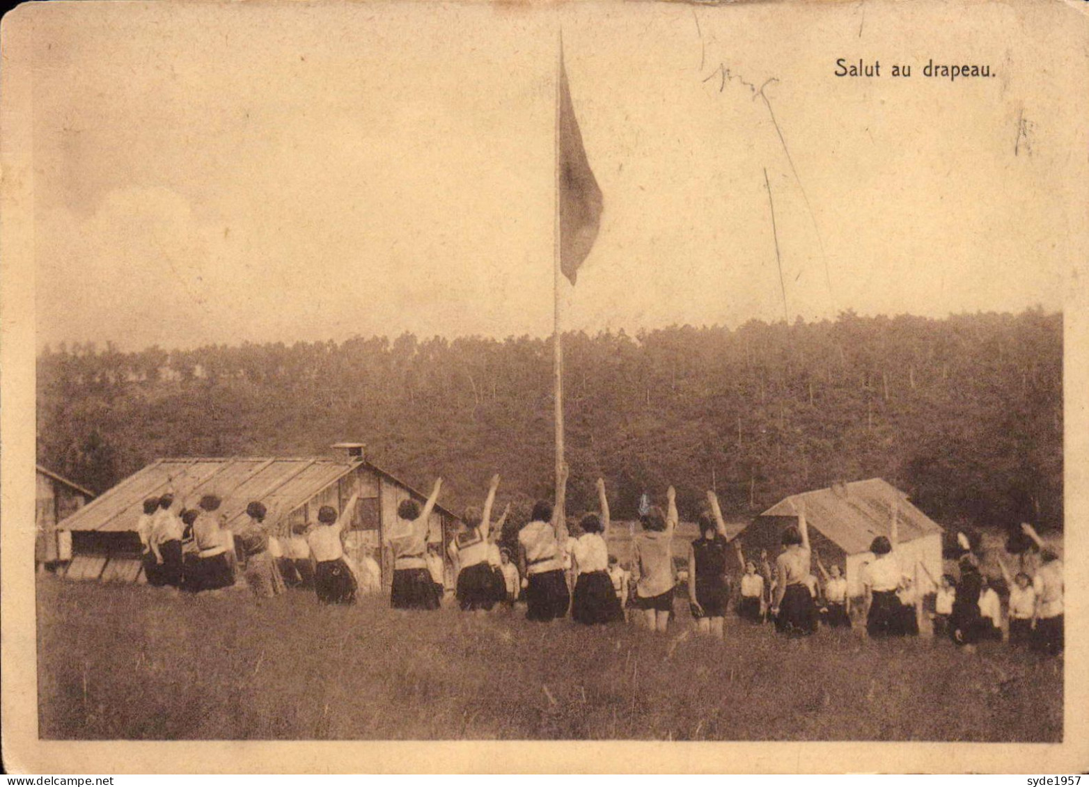 Louette St-Pierre - Centre De Vacances Y.W C.A '' Les Fauvettes '' - Salut Scout Au Drapeau - Gedinne