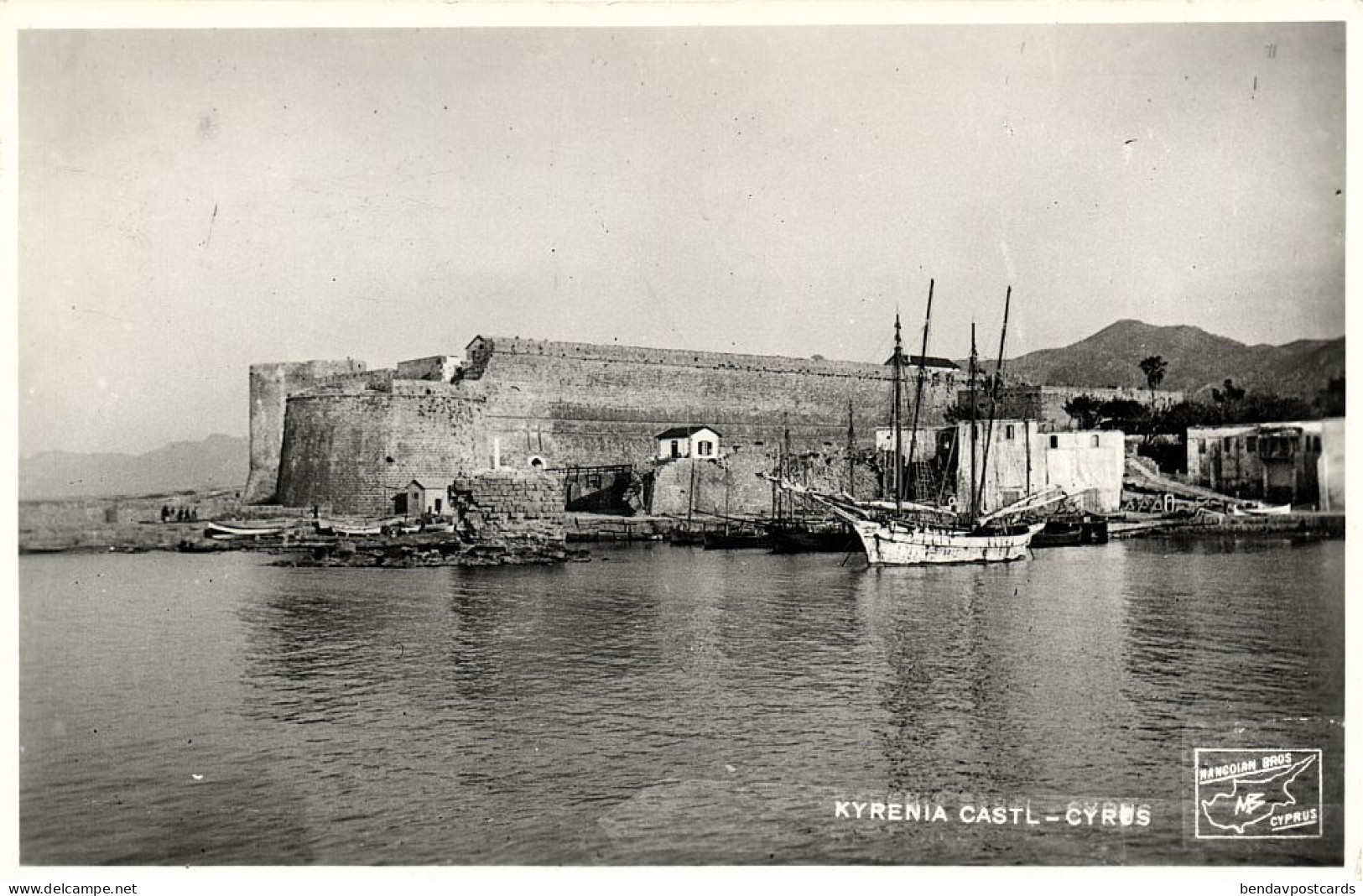 Cyprus, KYRENIA, Kyrenia Castle, Mangoian Bros. RPPC Postcard - Zypern