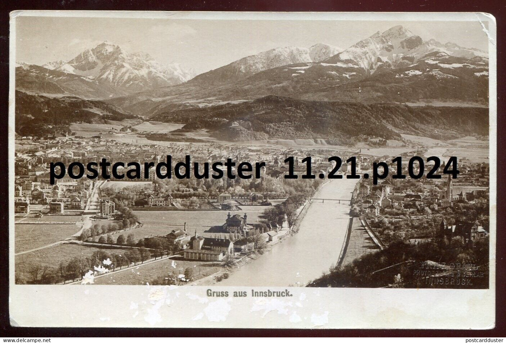 AUSTRIA Gruss Aus Innsbruck 1890s Panorama Real Photo Postcard By F.Gratl (h390) - Innsbruck