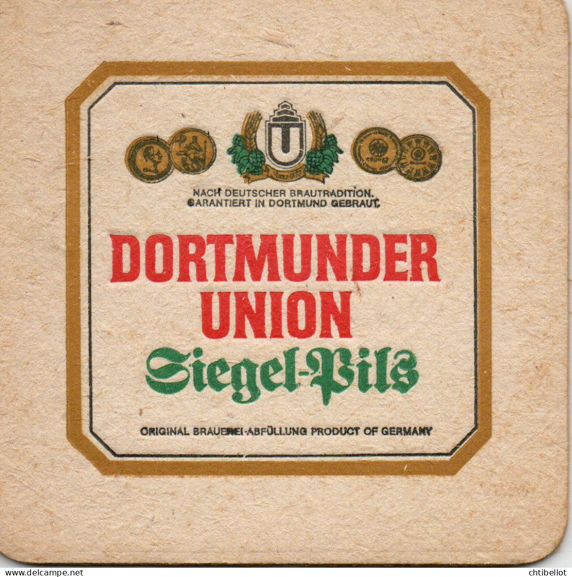 SbD208	Dormunder	Union - Siegel-Pils	Herzlichn Grub Aus Dortmund - Bierviltjes
