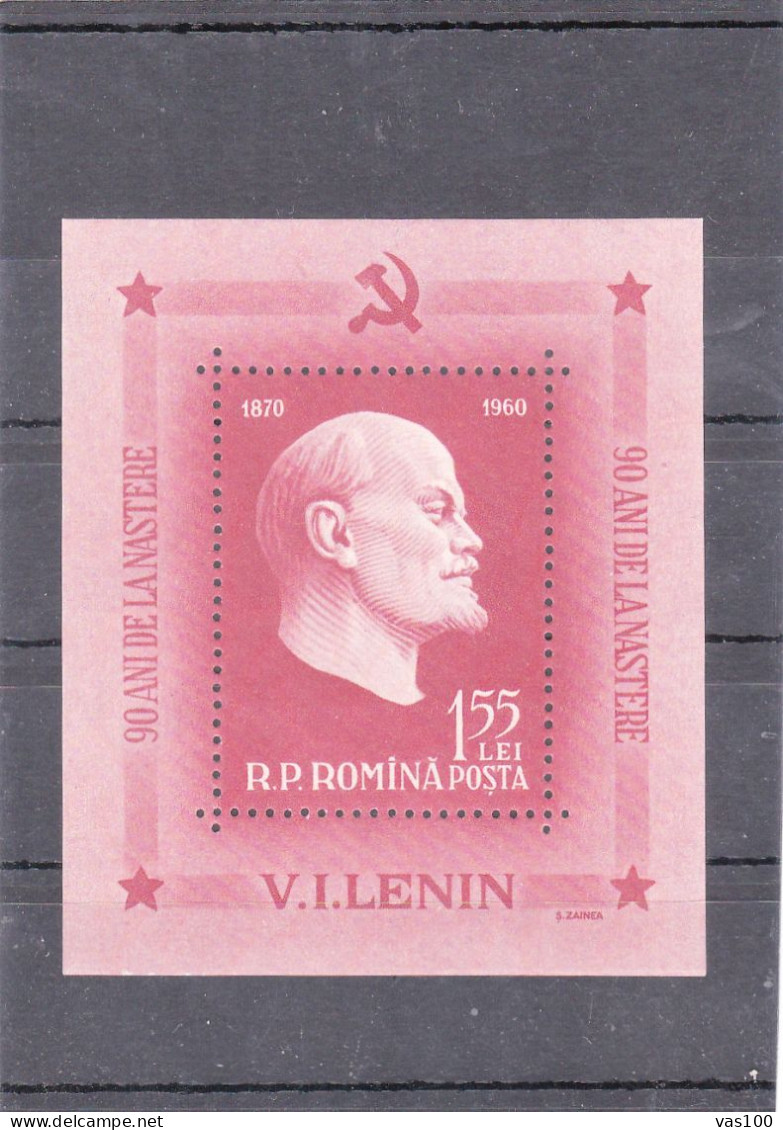 LENIN BLOCK 1960 MI.Nr.45 ,MNH ROMANIA - Nuovi