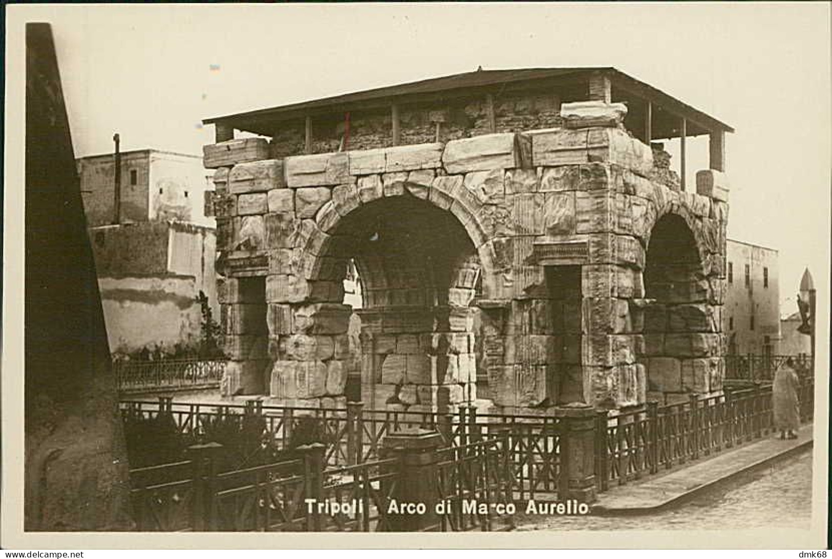 LIBIA / LIBYA - TRIPOLI - ARCO DI MARCO AURELIO - CARTOLINA FOTOGRAFICA / RPPC POSTCARD - 1920s  (12430) - Libia