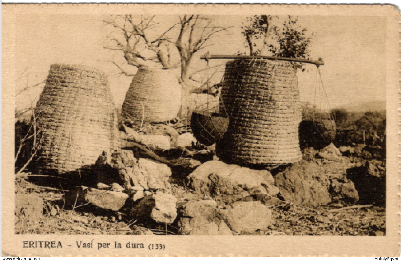 ERITREA  Postcard: Ca. 1910 - Baskets  - PC11 - Eritrea