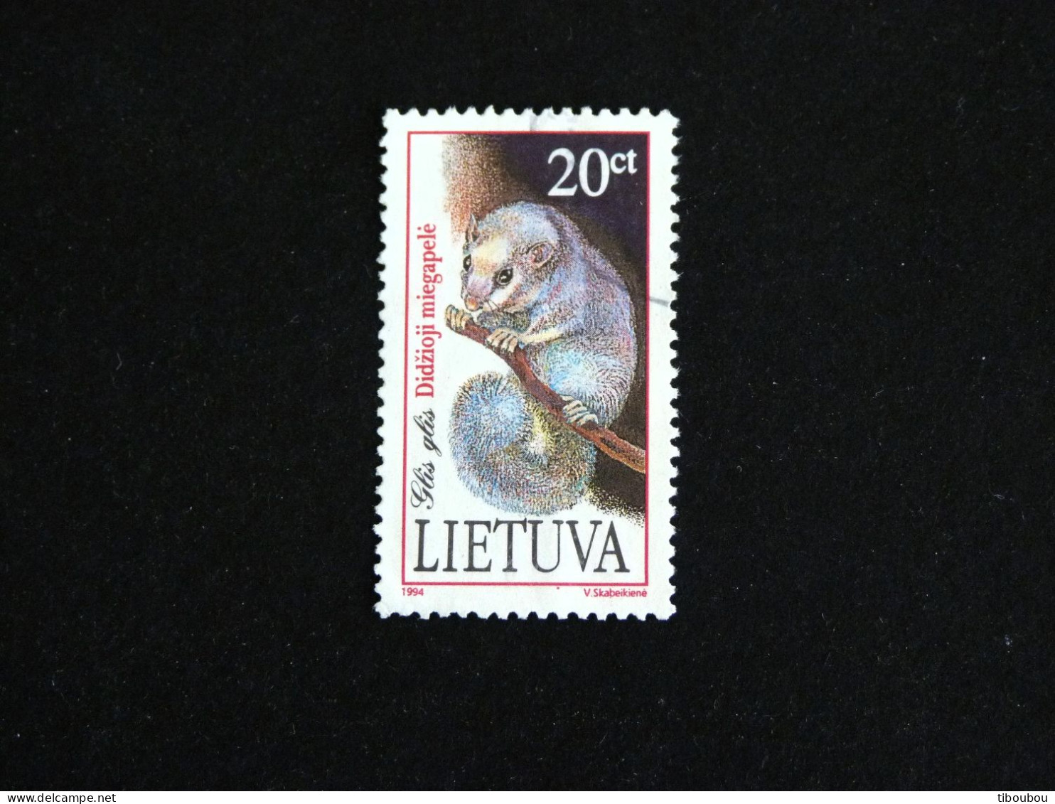 LITUANIE LIETUVA YT 496 OBLITERE - LOIR GRIS - Lituania