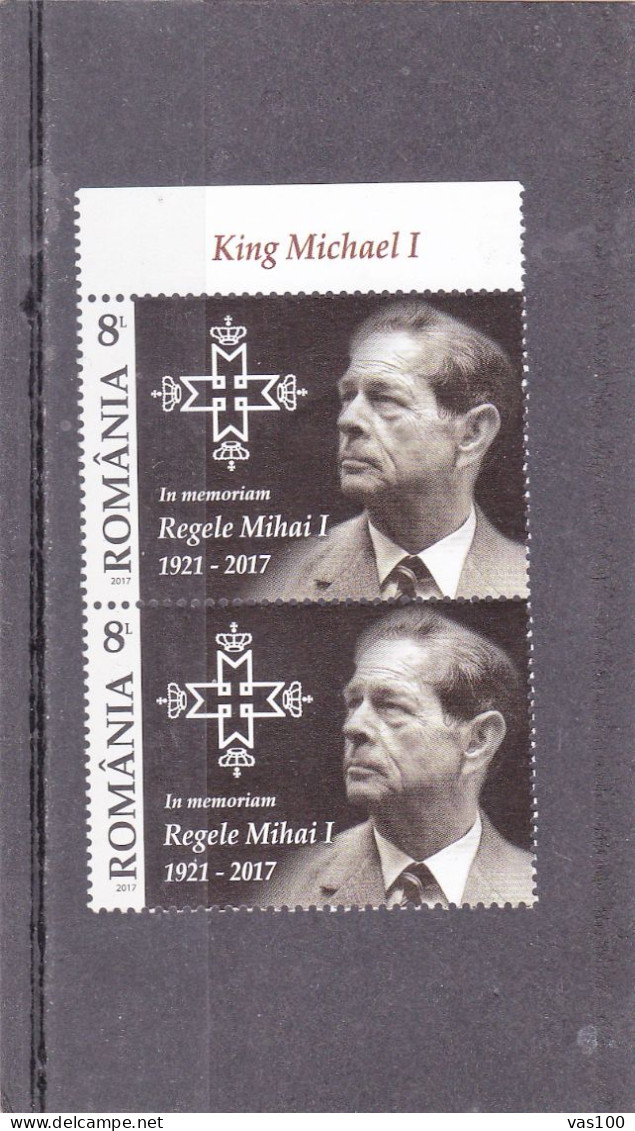 KING MICHAEL  2017 IN PAIR MI.Nr.7312 ,MNH ROMANIA - Nuovi