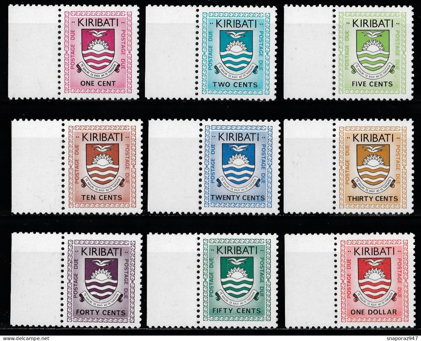 1981 Kiribati Timbre Taxe Set MNH** Ta4 - Kiribati (1979-...)