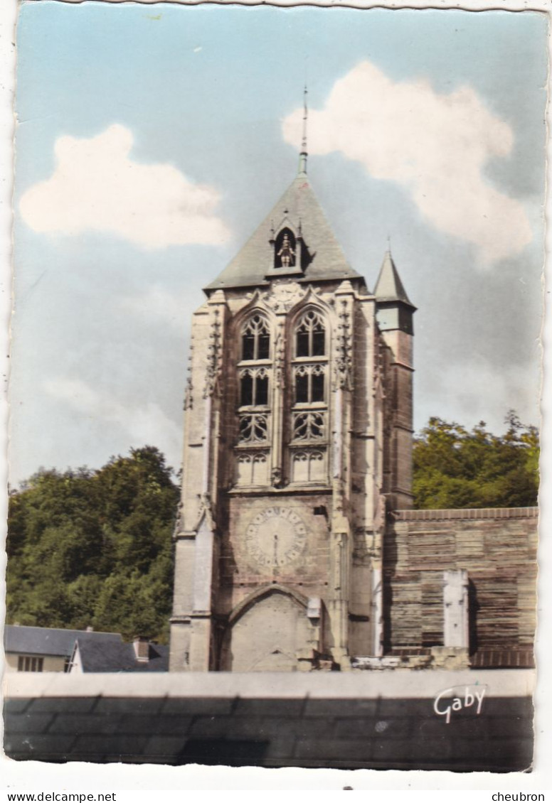 27. BEAUMONT LE ROGER. CPA.  CLOCHER DE L'EGLISE ST NICOLAS. ANNEES 50 COULEUR - Beaumont-le-Roger