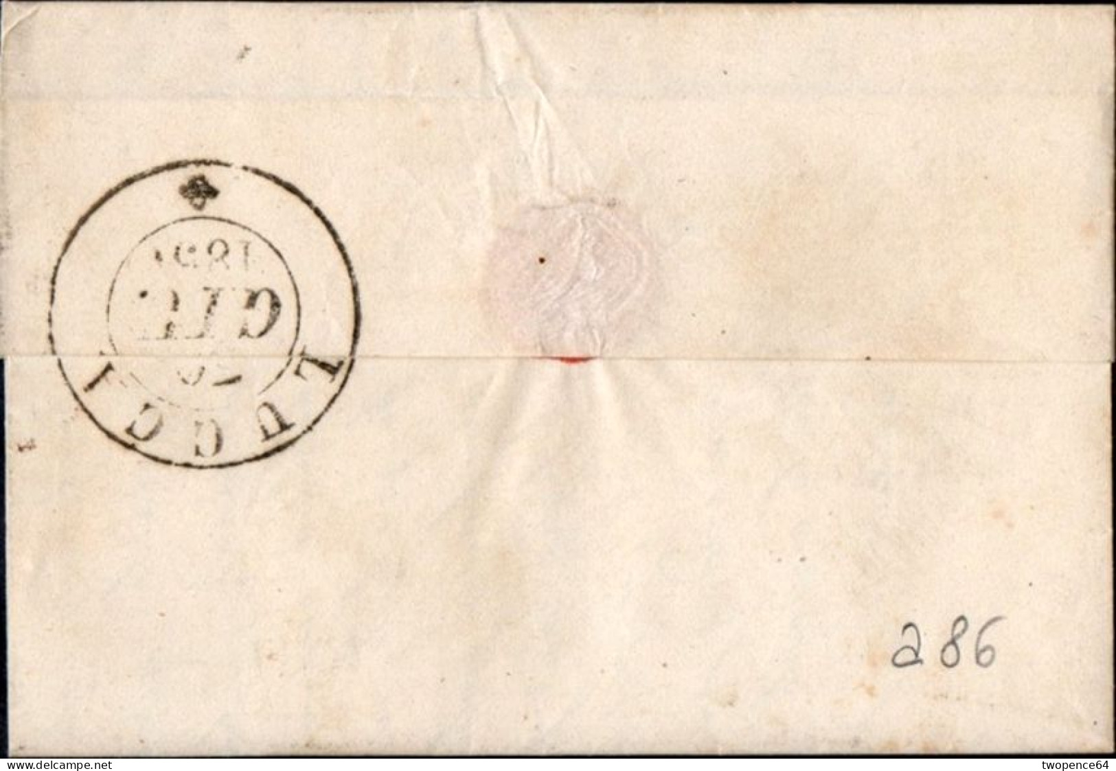 A86 - LETTERA DA CAMAIORE A LUCCA 1856 - 1. ...-1850 Prephilately