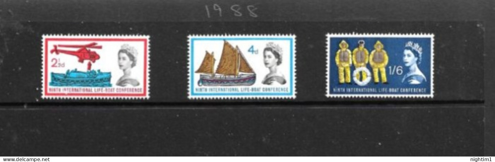GREAT BRITAIN COLLECTION.  ELIZABETH II LIFEBOAT SET OF 3. PHOSPHOR. UNMOUNTED MINT. - Neufs