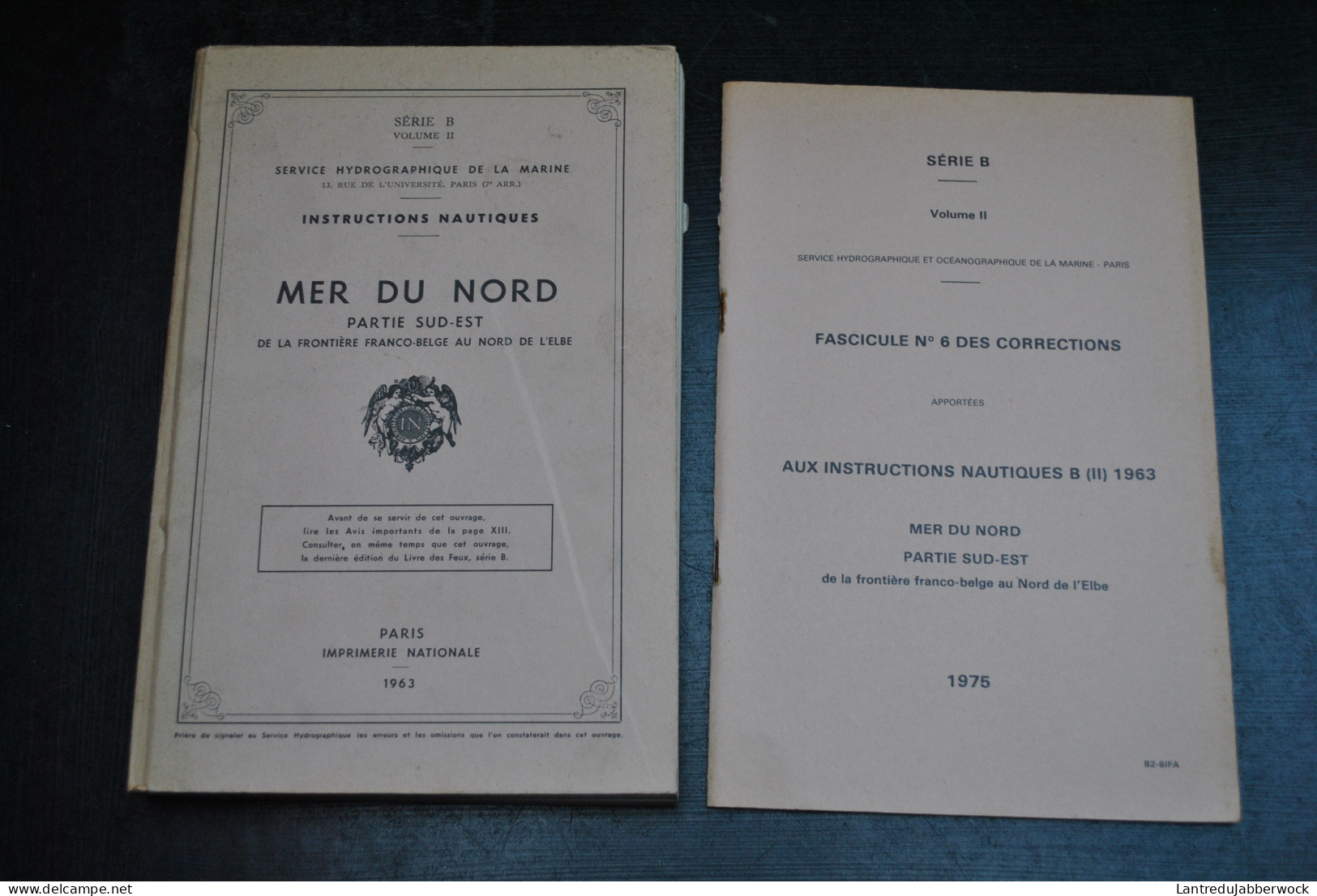 Instructions Nautiques Mer Du Nord Partie Sud-est De La Frontière Franco-belge Au Nord De L'Elbe 1963 + Corrections 1975 - Boats