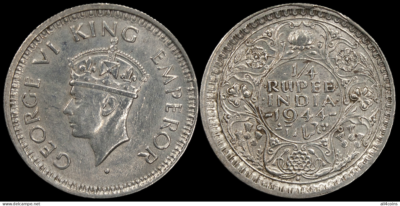British India . 1944 (Silver. Coin KM#547. XF ) - Colonie