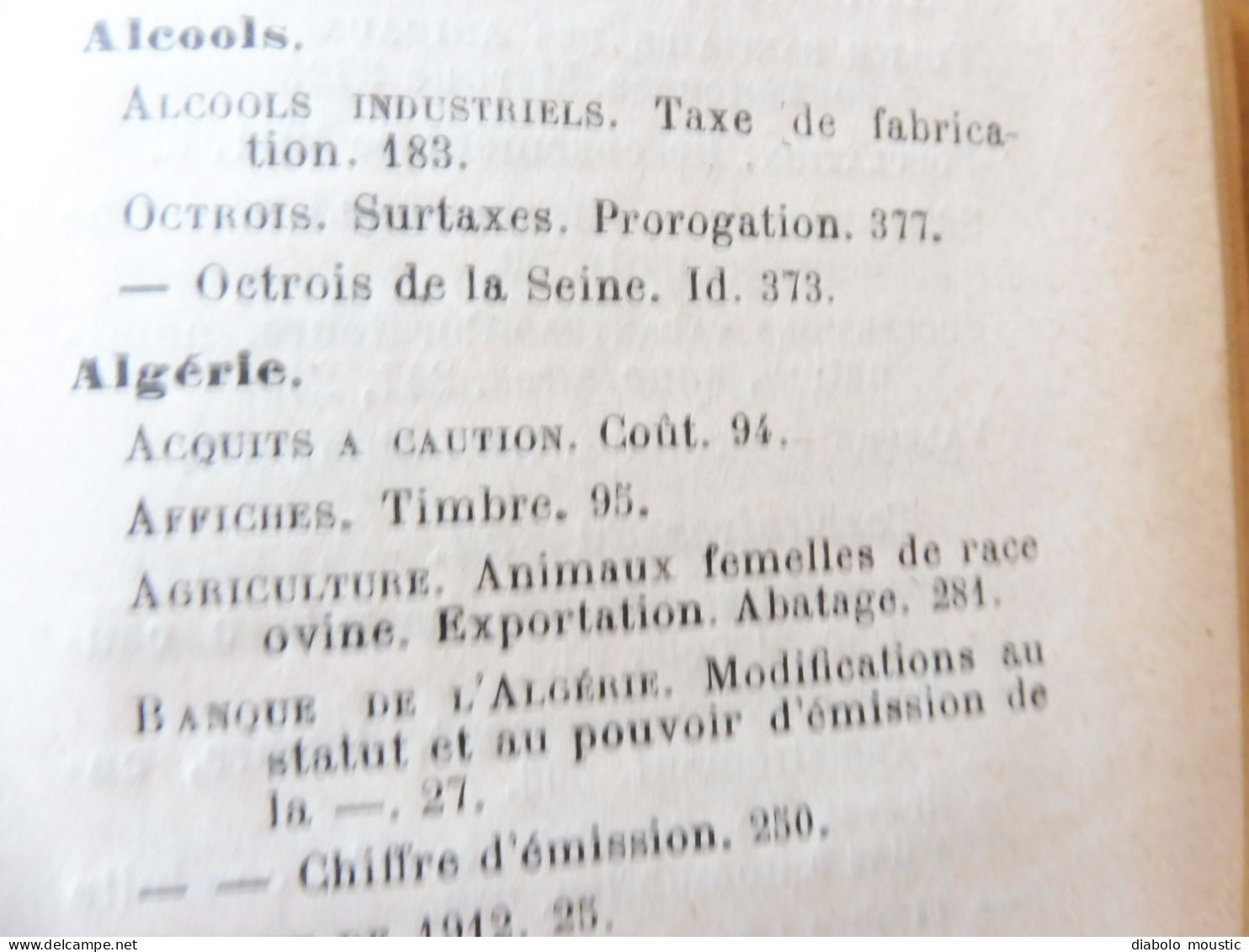 1912  RECUEIL des LOIS ,dont aussi sur les répression des fraudes  ; Etc