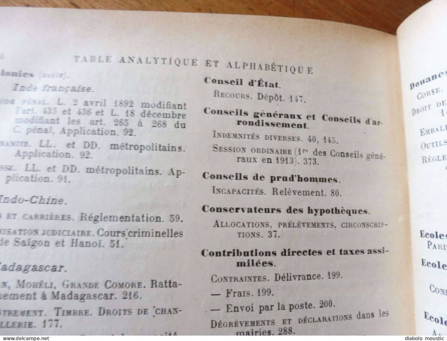 1912  RECUEIL des LOIS ,dont aussi sur les répression des fraudes  ; Etc